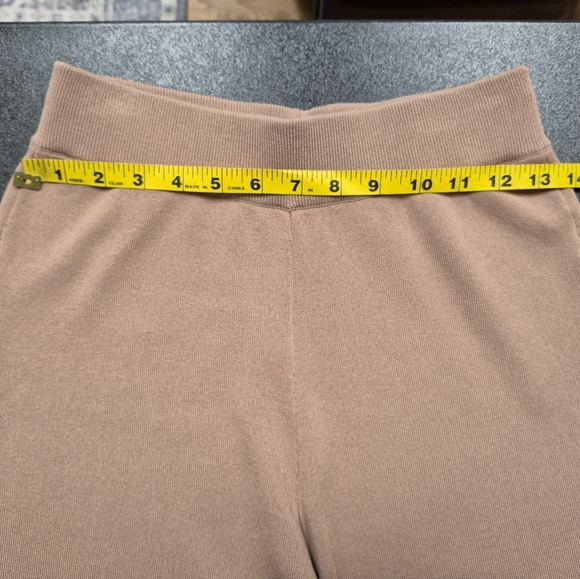 Tahari Pull-On Wide Leg Pants Elastic Waistline Ankle Slit Colorblock - Size S/6 - Picture 6 of 11